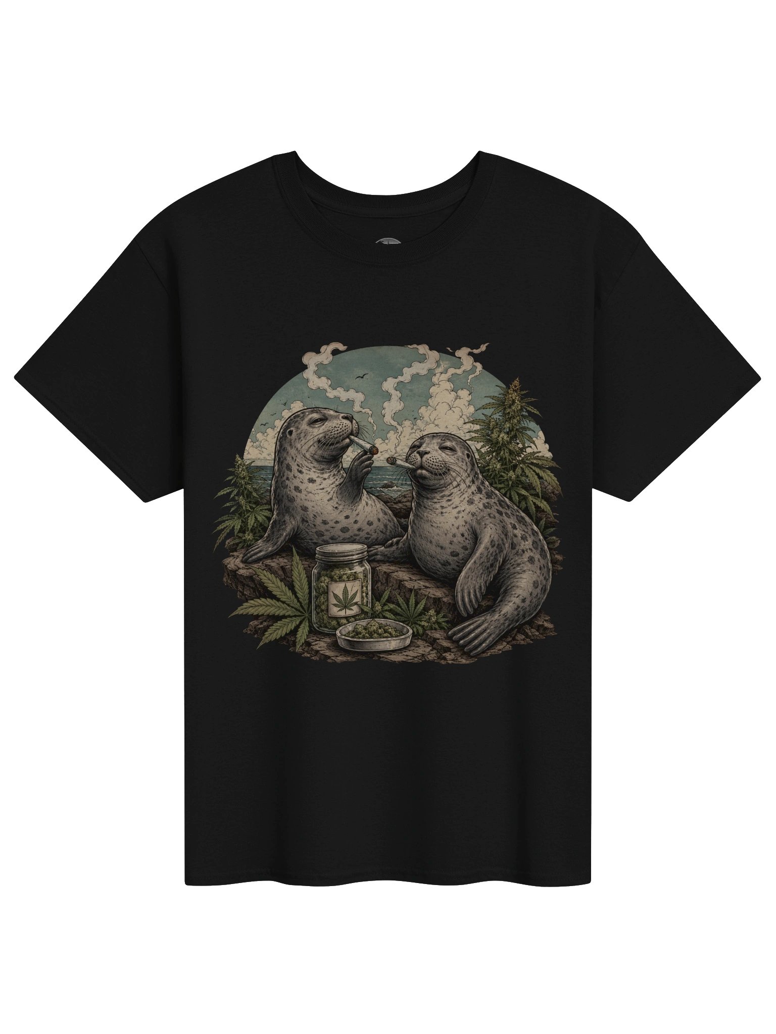 Smoking Seals Vintage Graphic Tee product image (1)