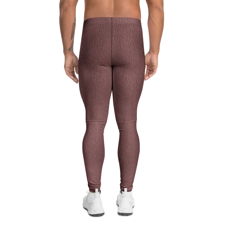 Comfortable Men’s Leggings Maroon Leather Surface product image (2)