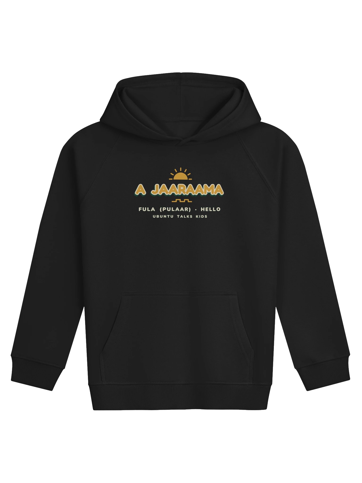 Little Greetings — A JAARAAMA | Fula (Pulaar) Kids Eco Hoodie product image (1)