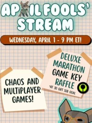 see you tonight! happy April Fools'! #vtuber #marathongame #gamer #furryart #furrytiktok 