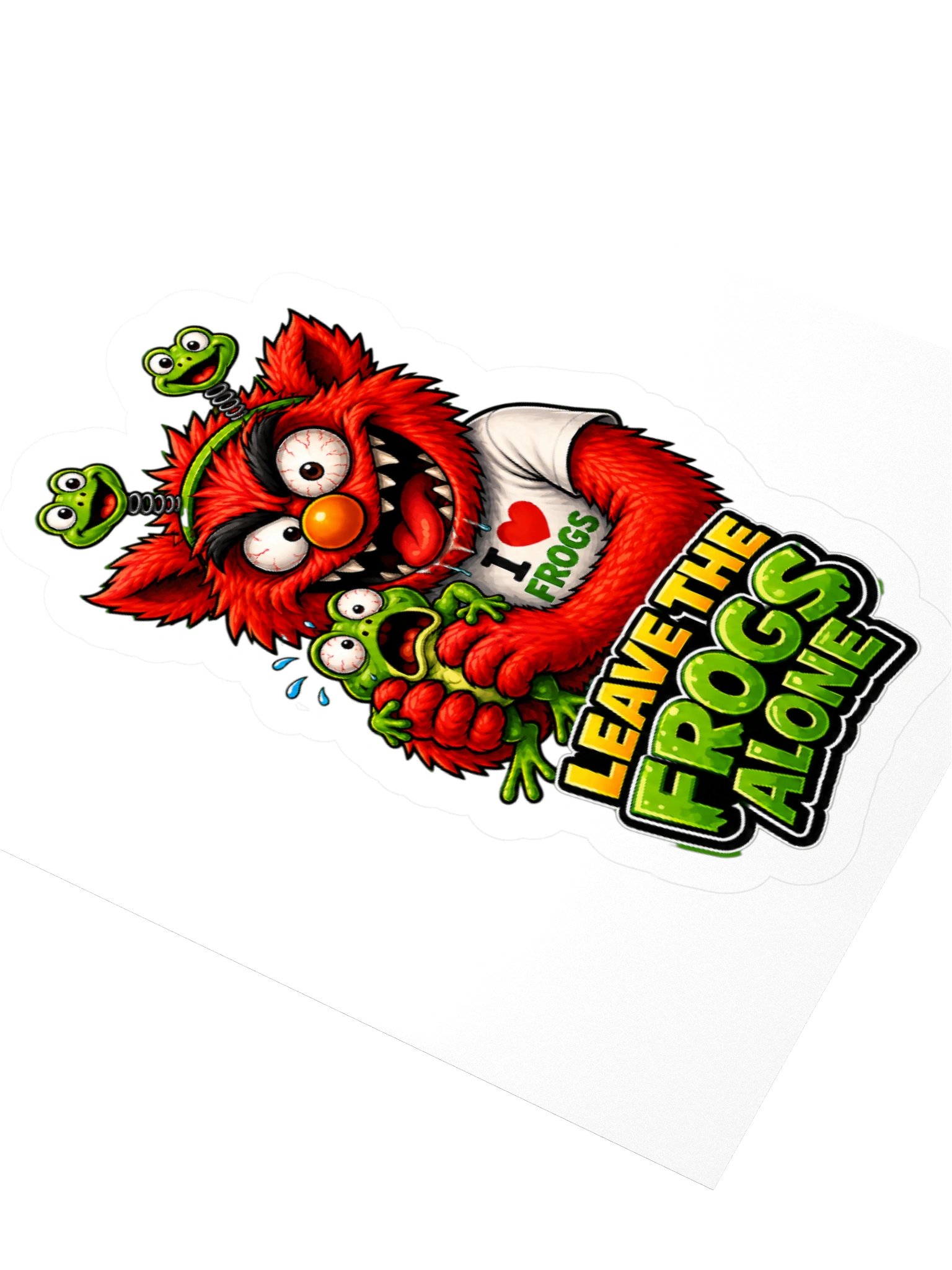 ''Leave The Frogs Alone'' Kiss Cut Stickers product image (2)