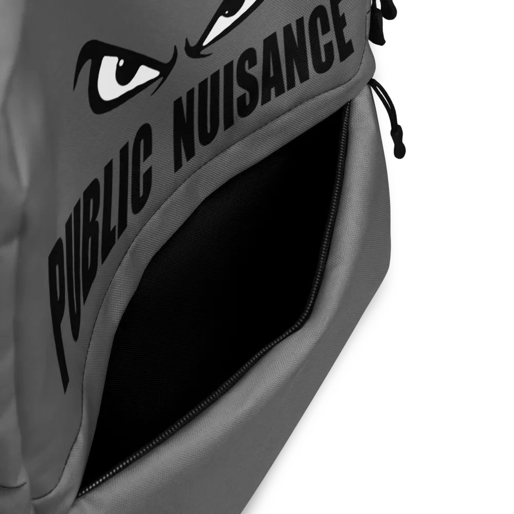 Public Nuisance Large Print Gray Backpack product image (4)