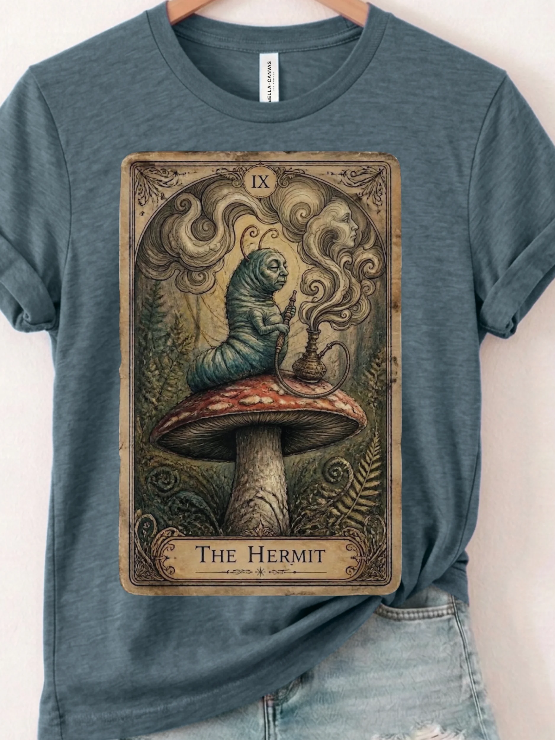 Caterpillar Hermit Tarot Shirt, Whimsical Wonderland Tee product image (1)
