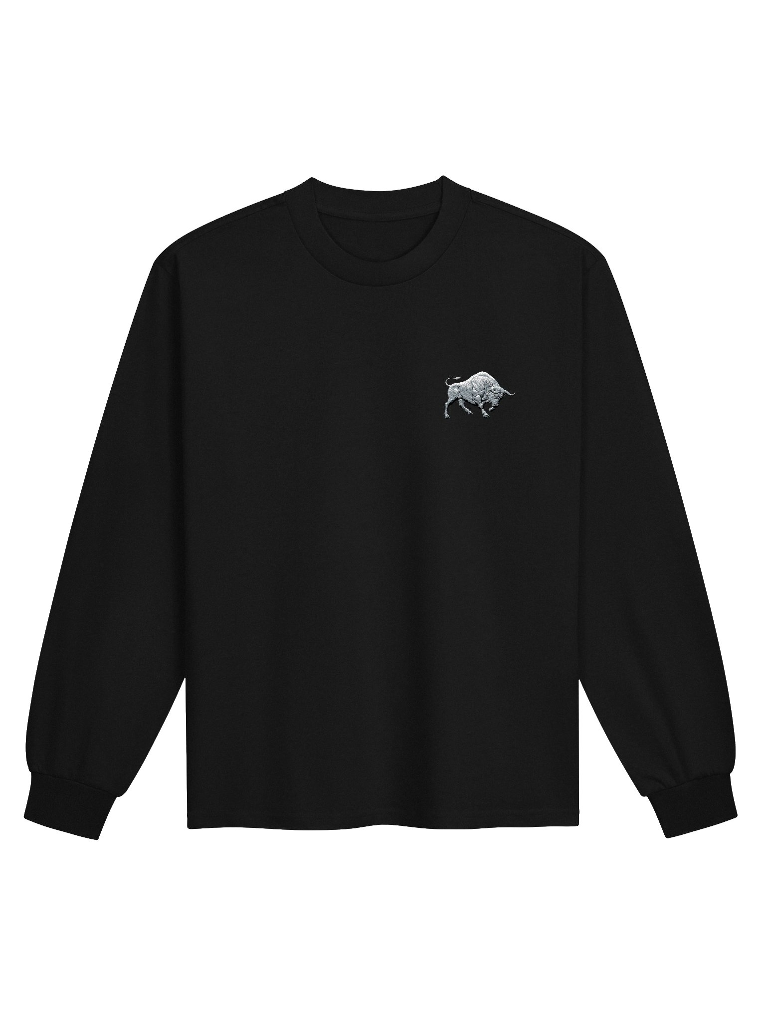 The Great Silver Bull Embroidered Long Sleeve T-Shirt product image (1)