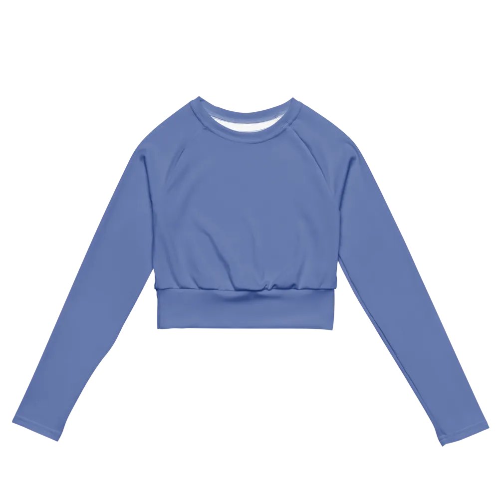Wild Blue Recycled Long Sleeve Crop Top product image (6)