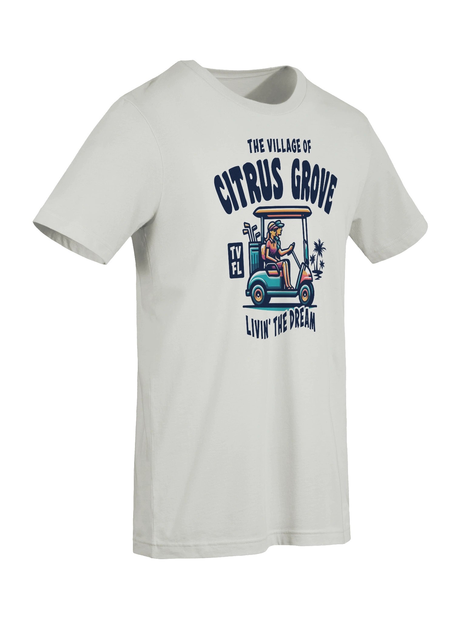 The Village of Citrus Grove TV FL Golf Cart Design T-Shirt product image (73)