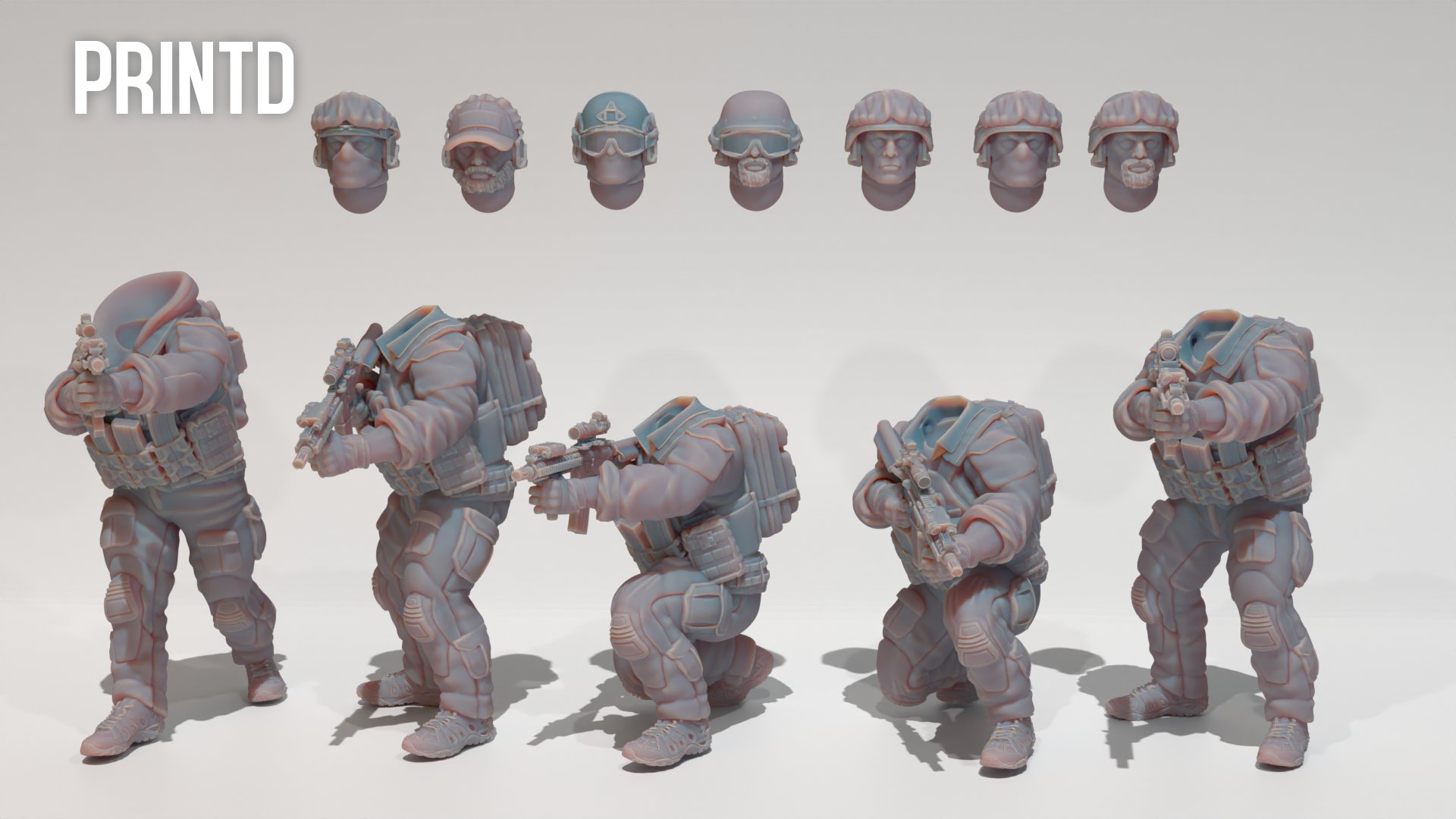 USMC MARSOC Team - Modern Warfare Wargame Hobby Resin Scale Models product image (2)