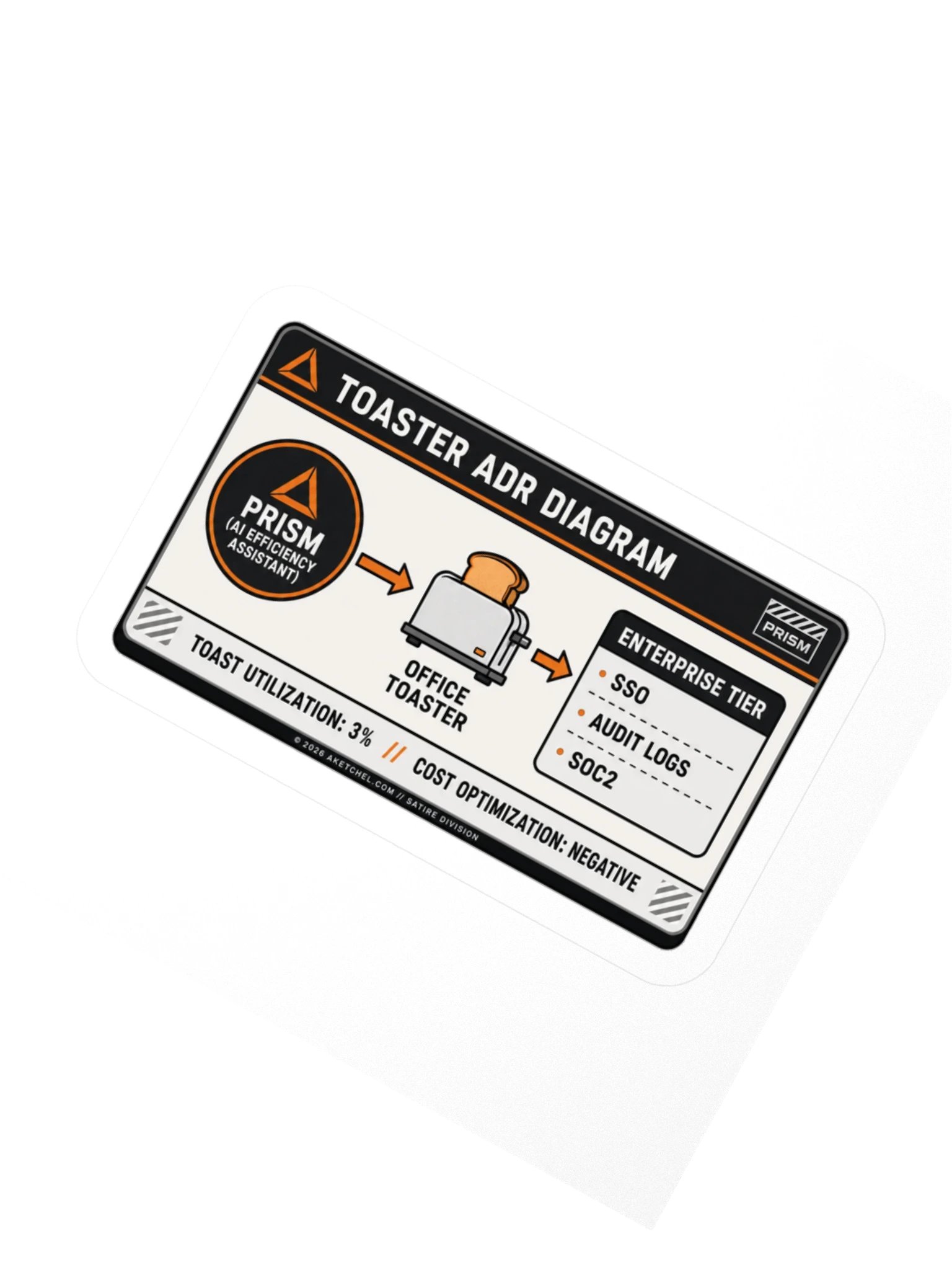 The Toaster on Enterprise Tier Sticker product image (2)