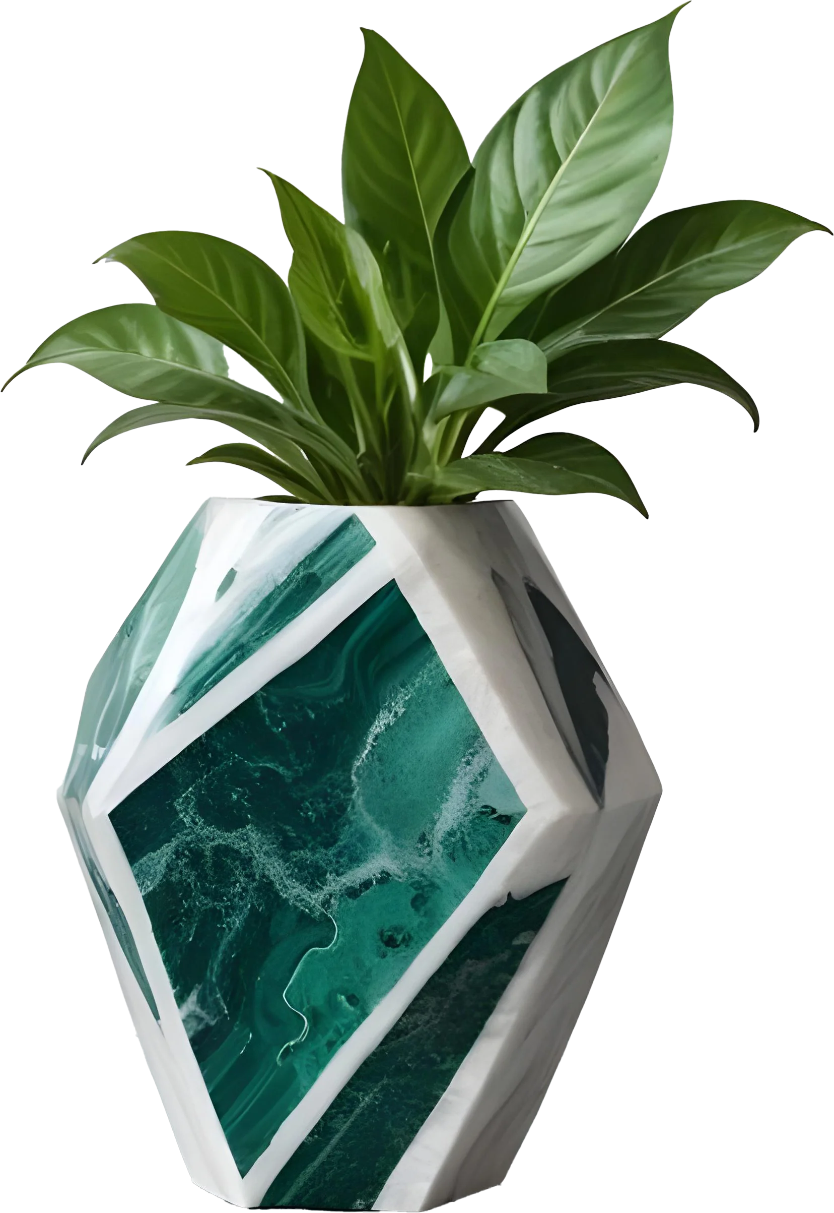 Aurora Verde - Vase Quartz & Malachite png product image (1)