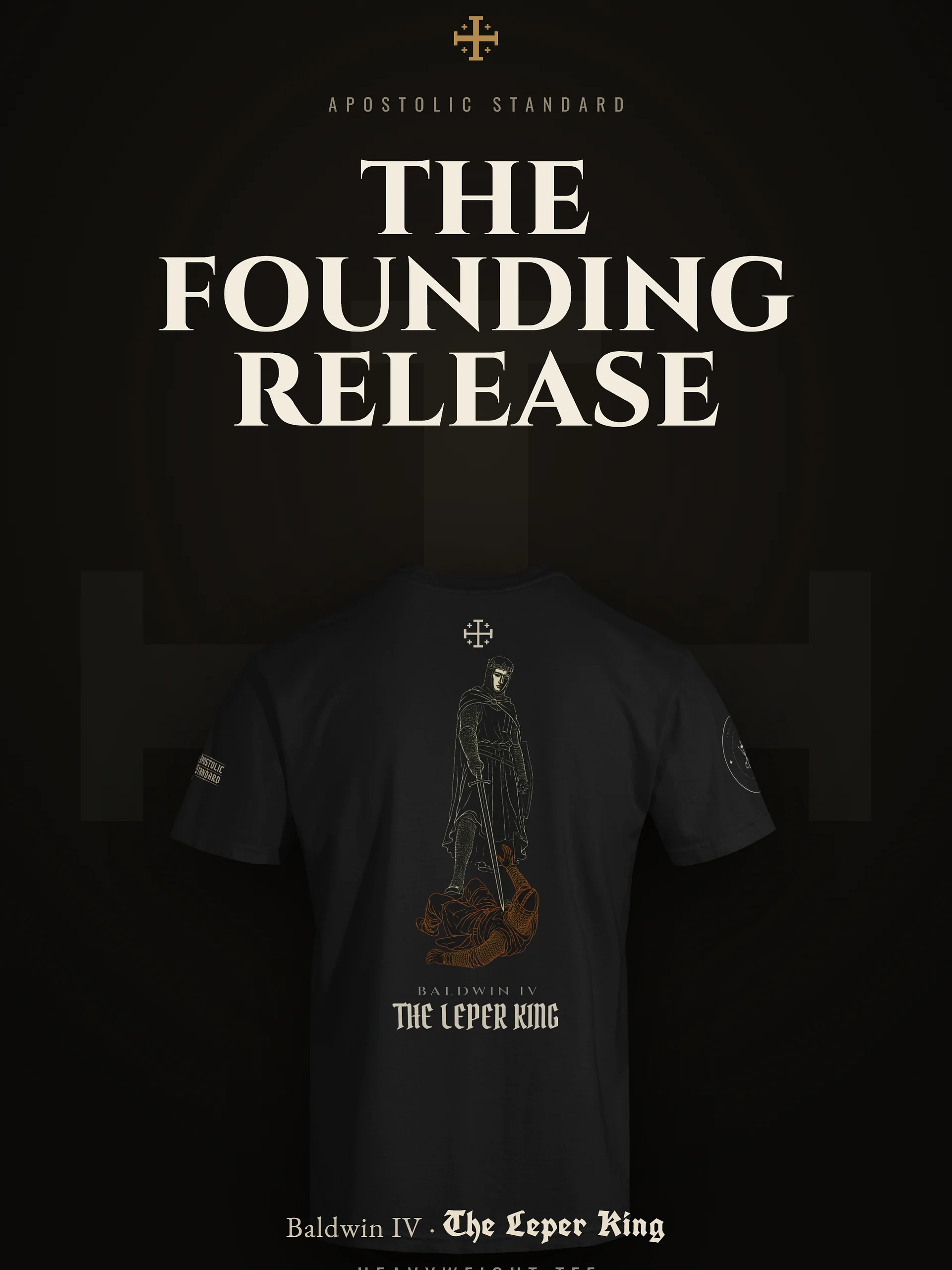 Baldwin IV — The Leper King Heavyweight Tee product image (11)