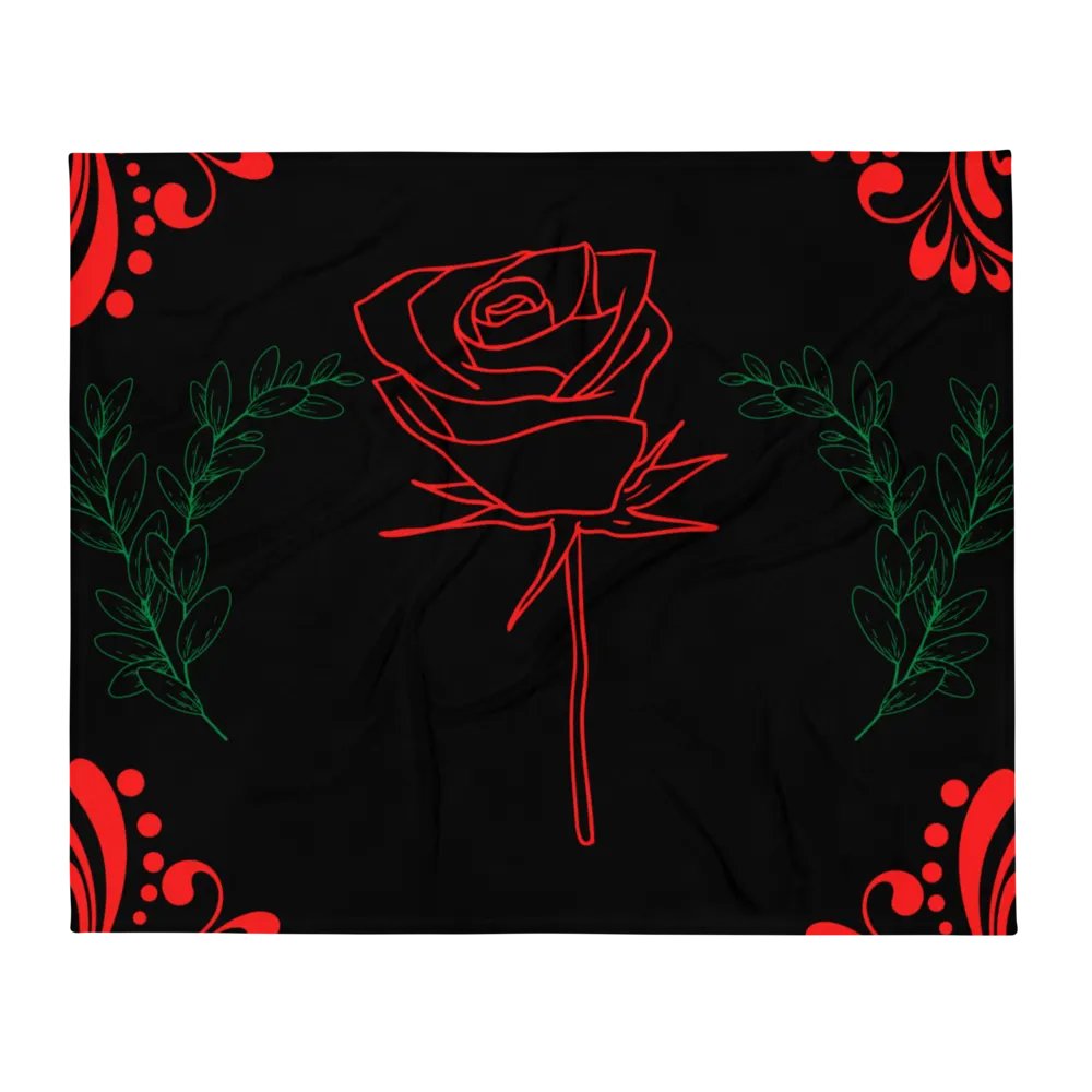 Gothic Floral Pattern Throw Blanket | Comfortable Throw Blanket product image (2)