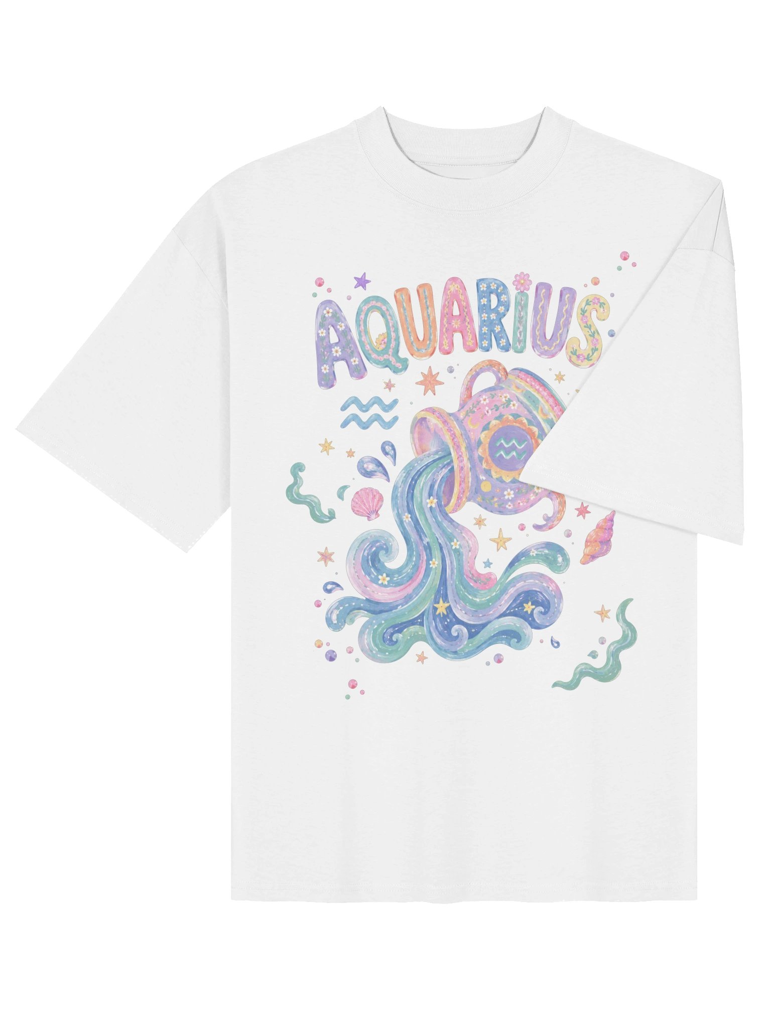 Aquarius Astro Pop Oversized Tee product image (5)