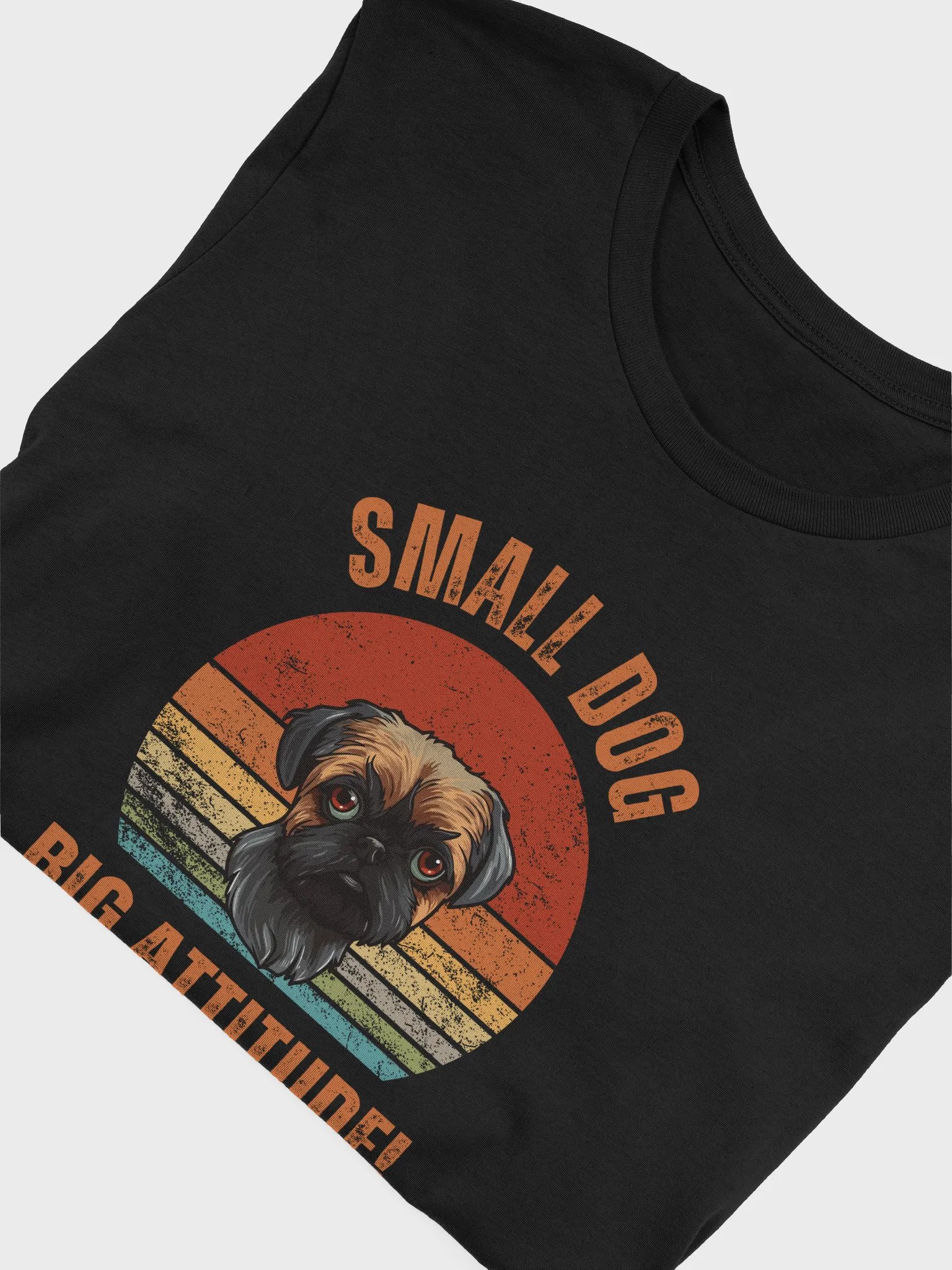 Big Attitude Brussels Griffon Retro T-Shirt product image (3)