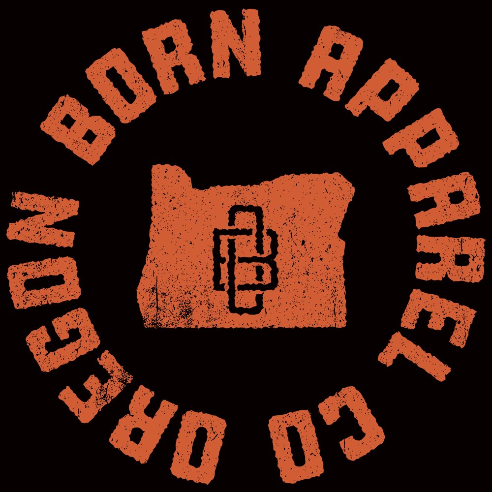 Oregon Born Apparel Co. Stamp Logo Trucker Hat (Black Foam) product image (5)