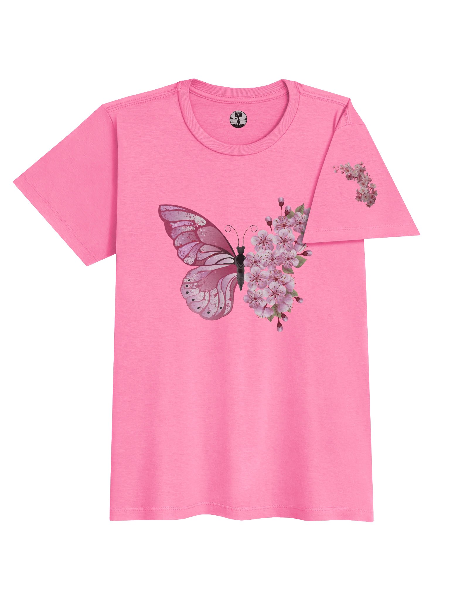 Sakura Butterfly w/ Flowers Womens Basic product image (25)