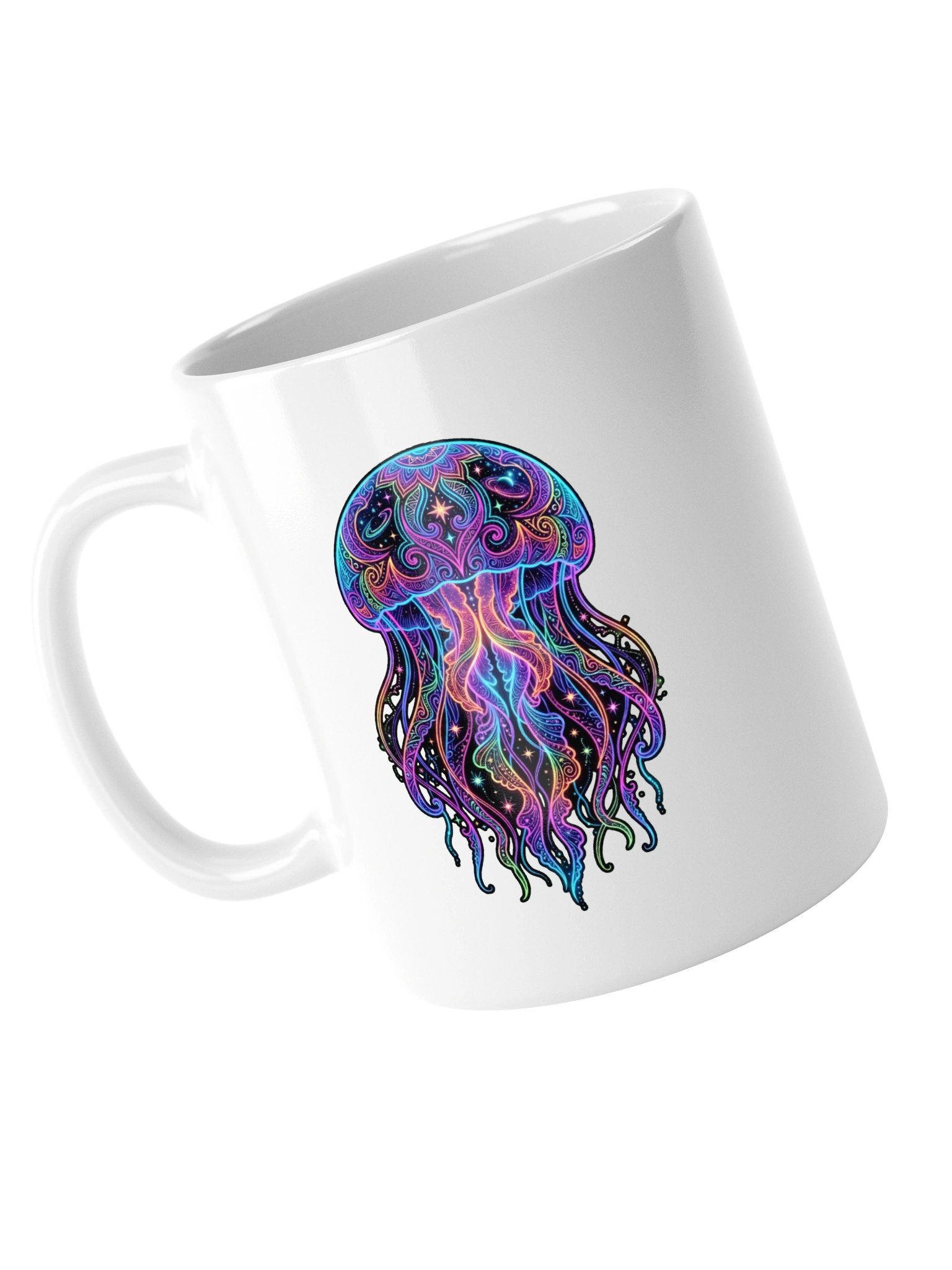 Intricate Neon Jellyfish Mug product image (6)