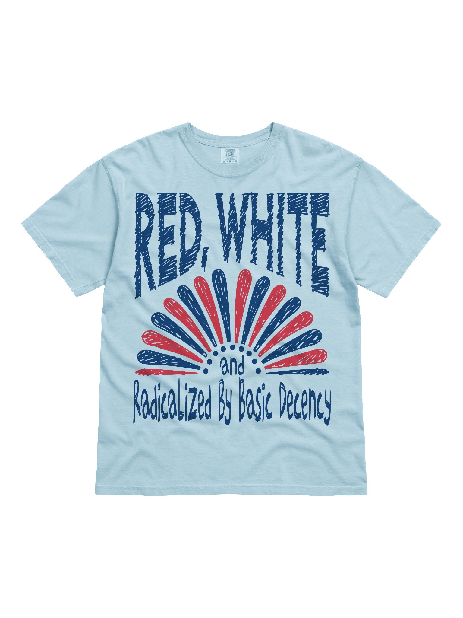 Radicalized By Basic Decency, Hand Sketch Aethetic Patriotic T shirt product image (57)