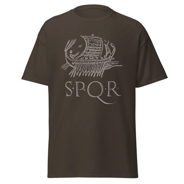 SPQR Galley Roman Art from 43 BC, Dark Chocolate T-Shirt product image (1)
