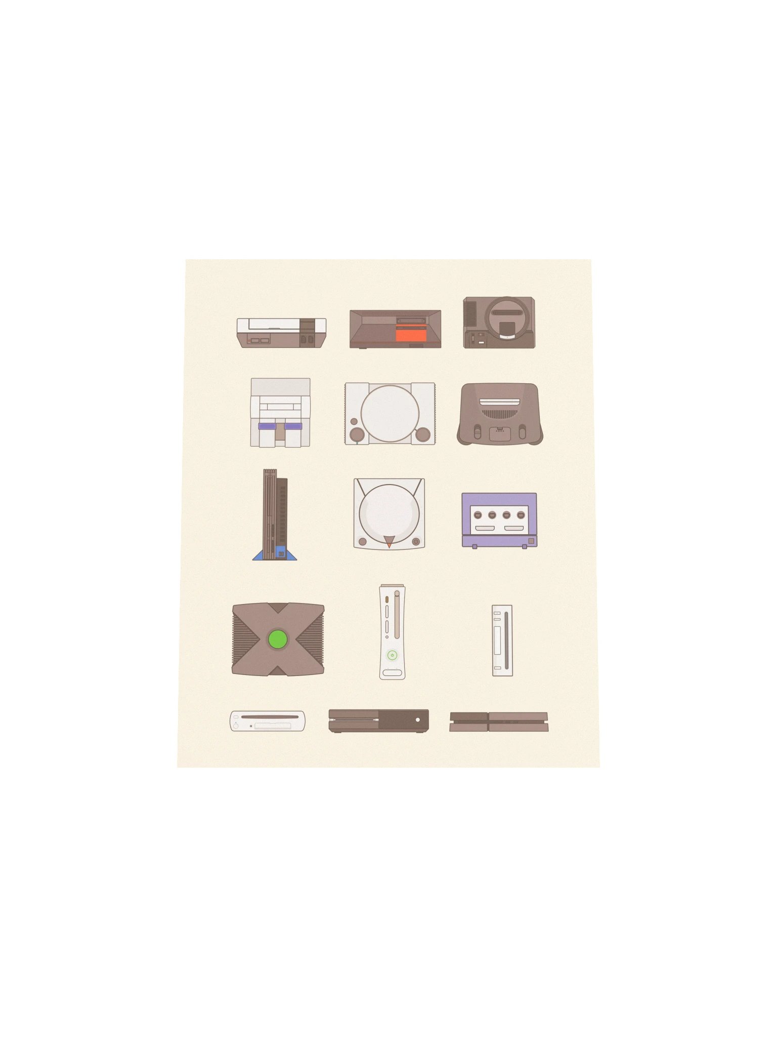 Retro Consoles (Beige) product image (4)