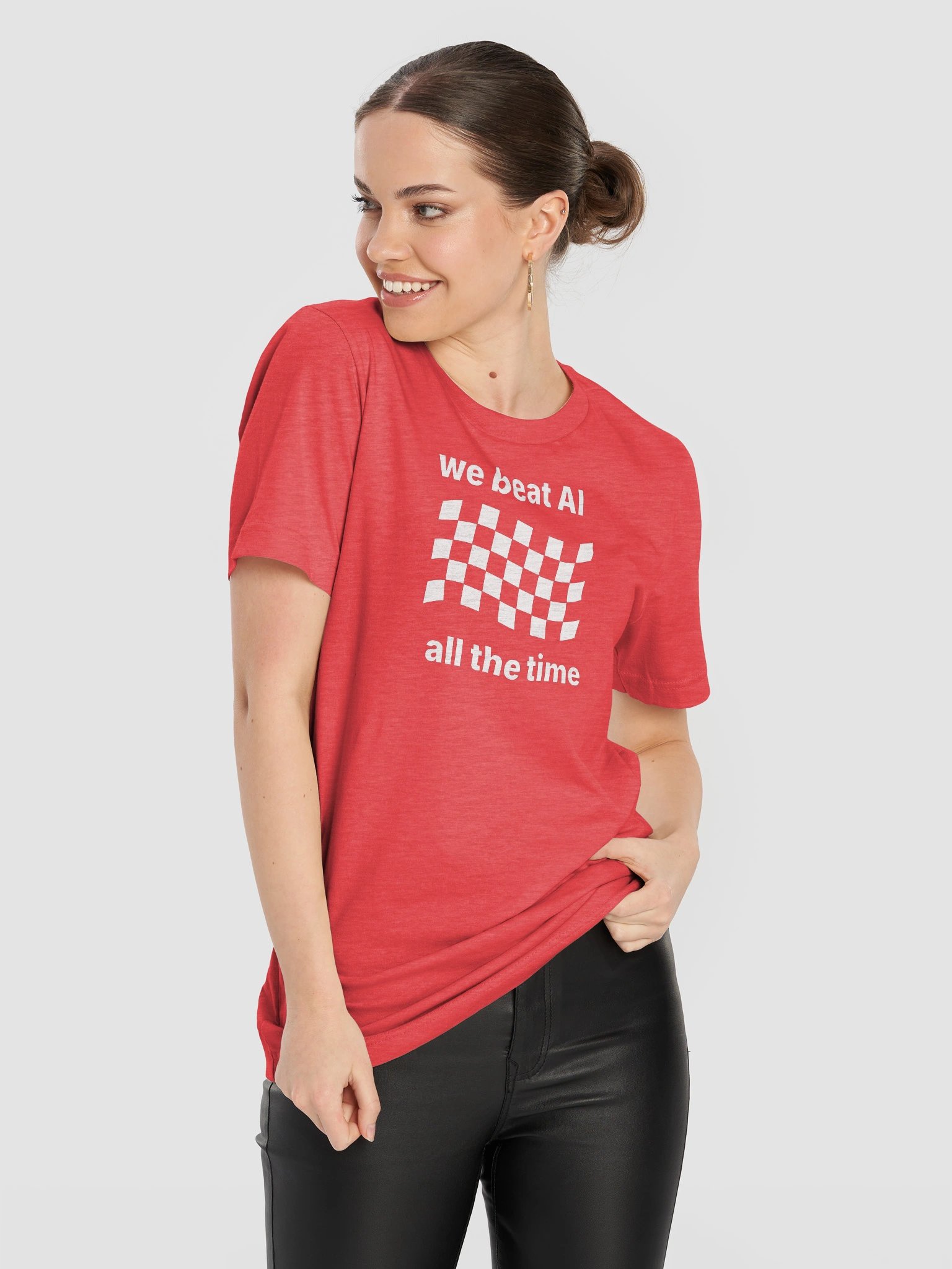 we beat AI all the time Tee product image (25)