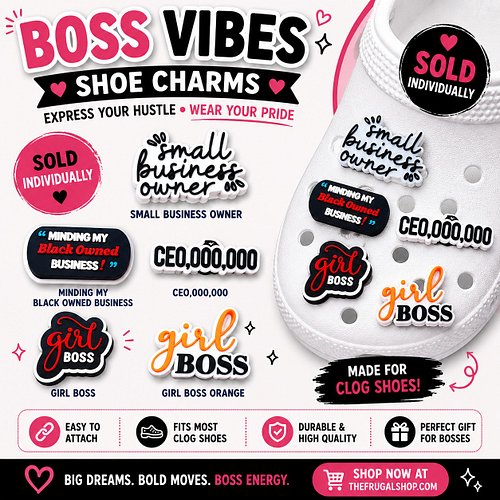 Celebrate Small Business Saturday with us! Our 'Minding My Black Owned Business' shoe charms are now available on our website...