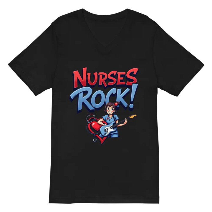 Rockin' Nurse V-Neck Tee product image (3)