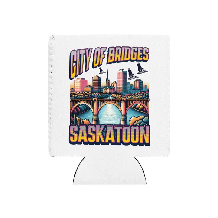 City Of Bridges Saskatoon Skyline Serenity Can Cooler product image (1)