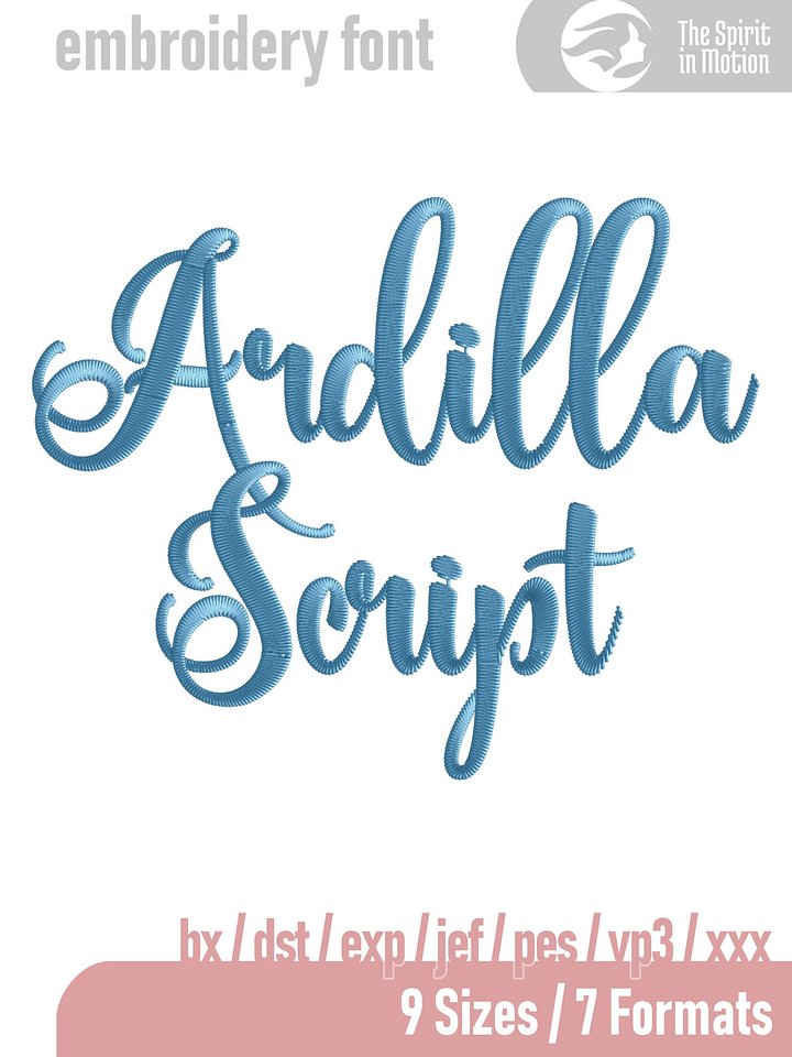 Ardilla Script Embroidery Font product image (1)