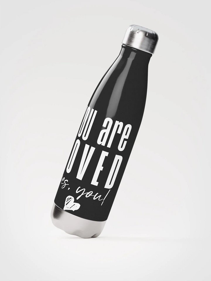You are Loved Stainless Steel Bottle - black product image (2)