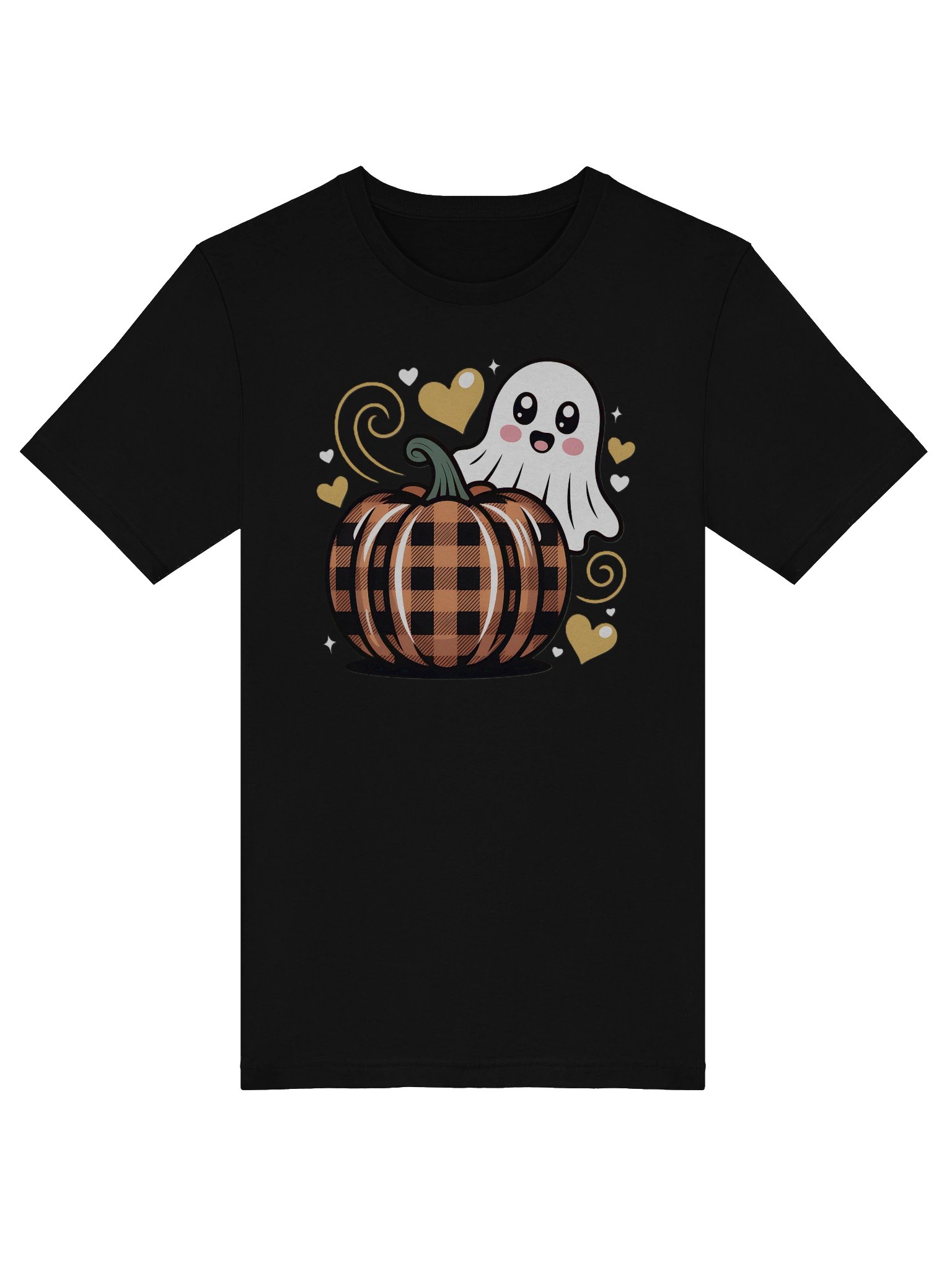 Plaid Pumpkin Ghost T-Shirt product image (6)