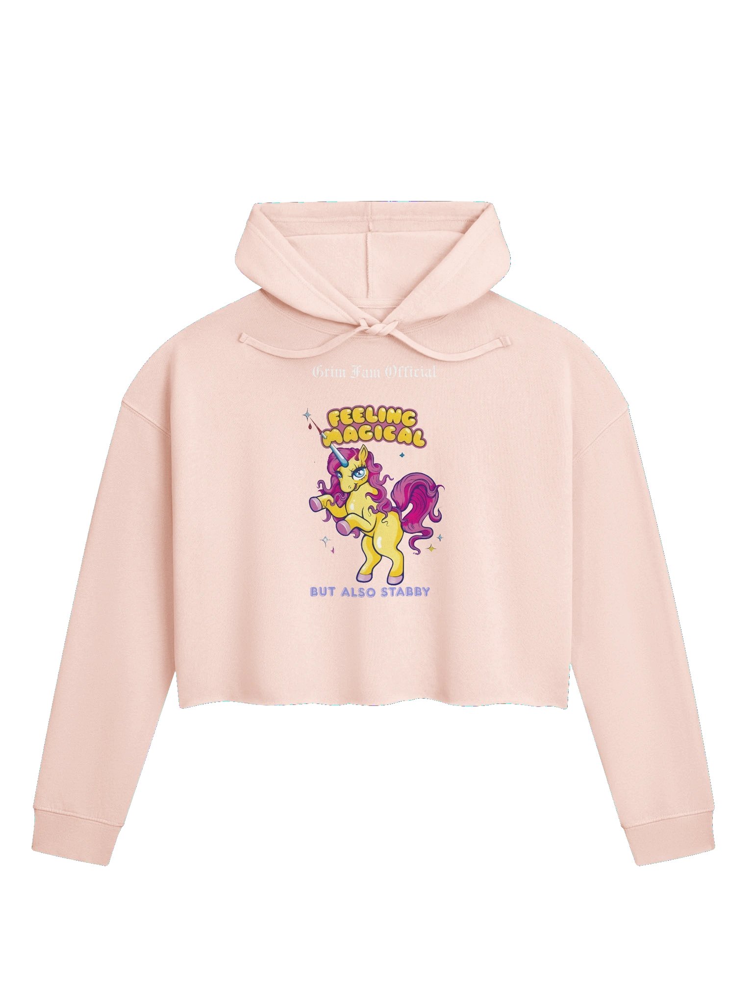 FEELING MAGICAL (BUT ALSO STABBY) – UNICORN CHAOS - LIGHTWEIGHT CROPPED HOODIE #1 product image (1)