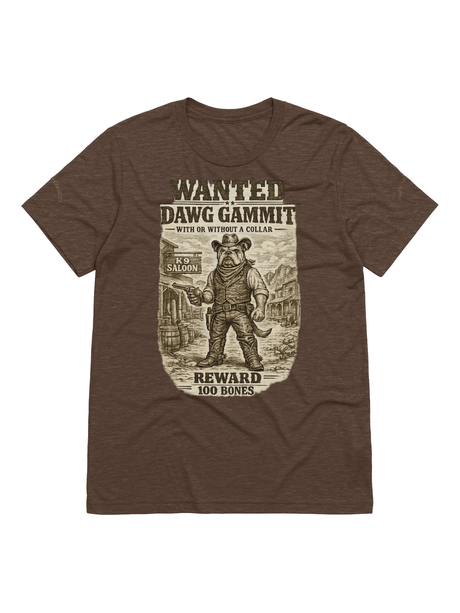 DAWG GAMMIT™ WANTED Bulldawg Triblend T-Shirt product image (8)