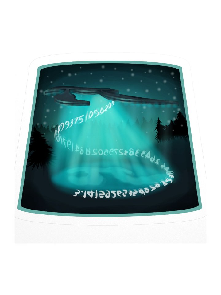 Pi In The Sky Kiss Cut Sticker Pi Day UFO product image (3)