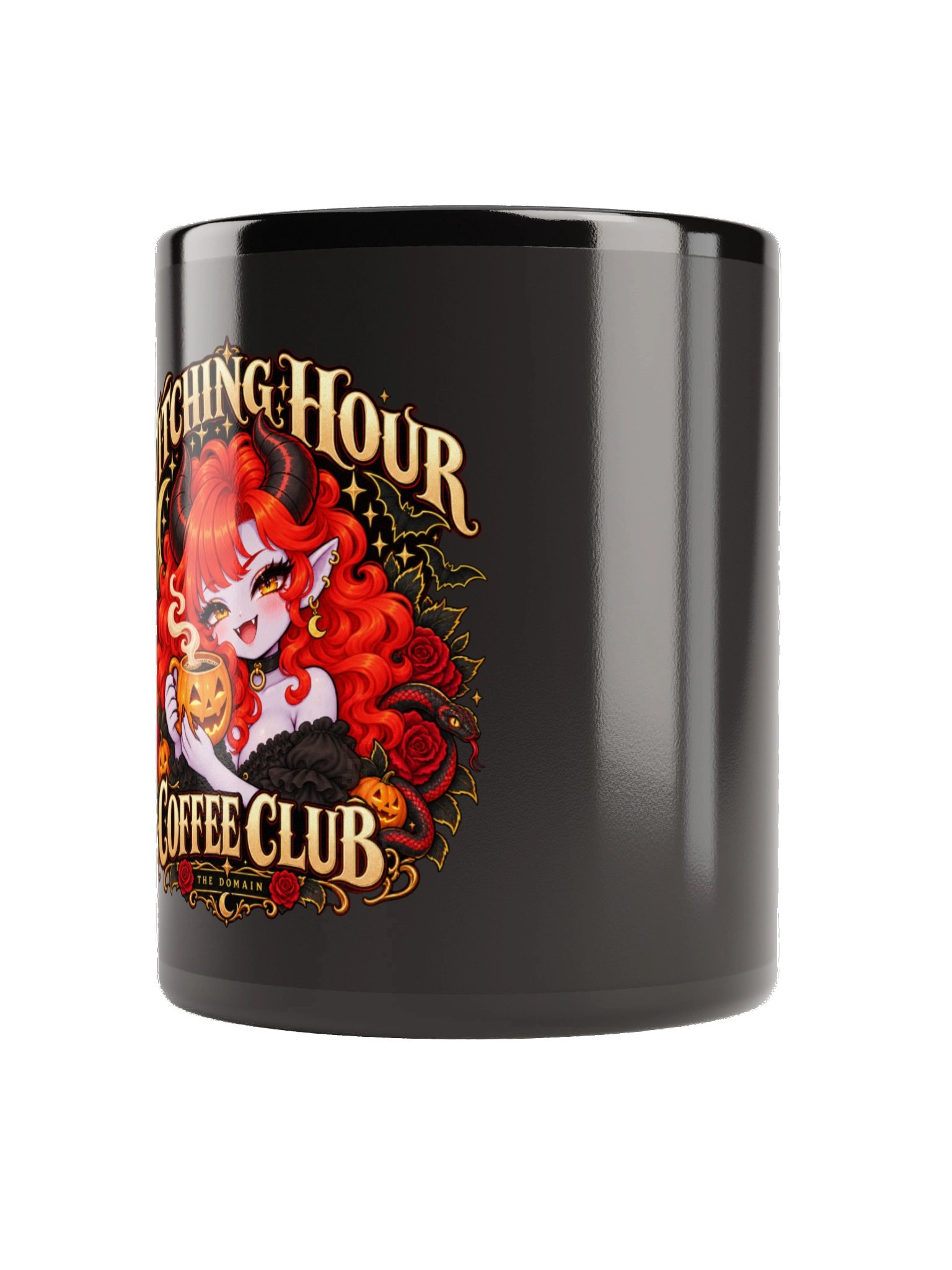 Witching Hour Coffee Club Black Glossy Mug product image (4)