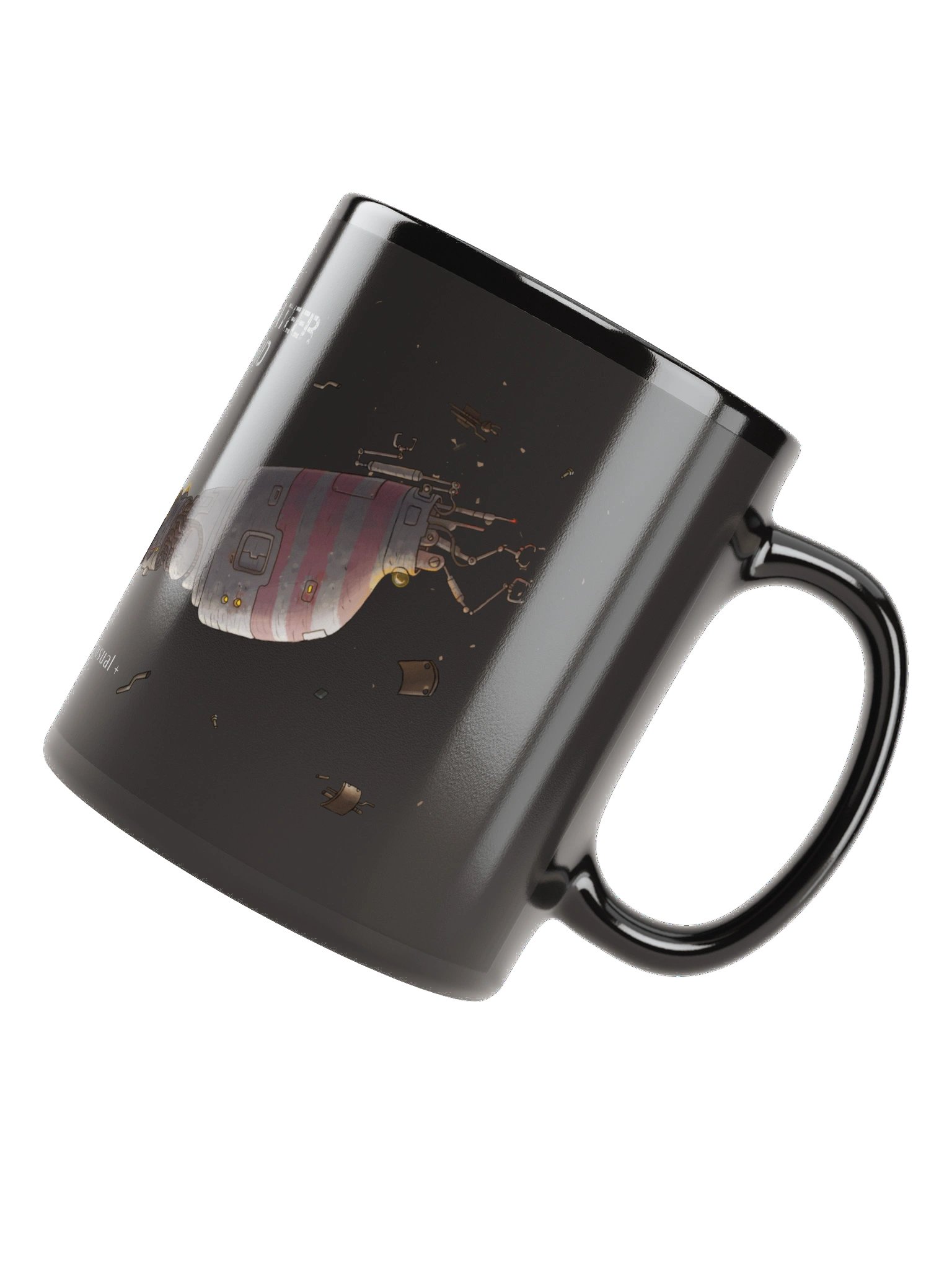 Space Privateer Command PRIVATEER black mug product image (7)