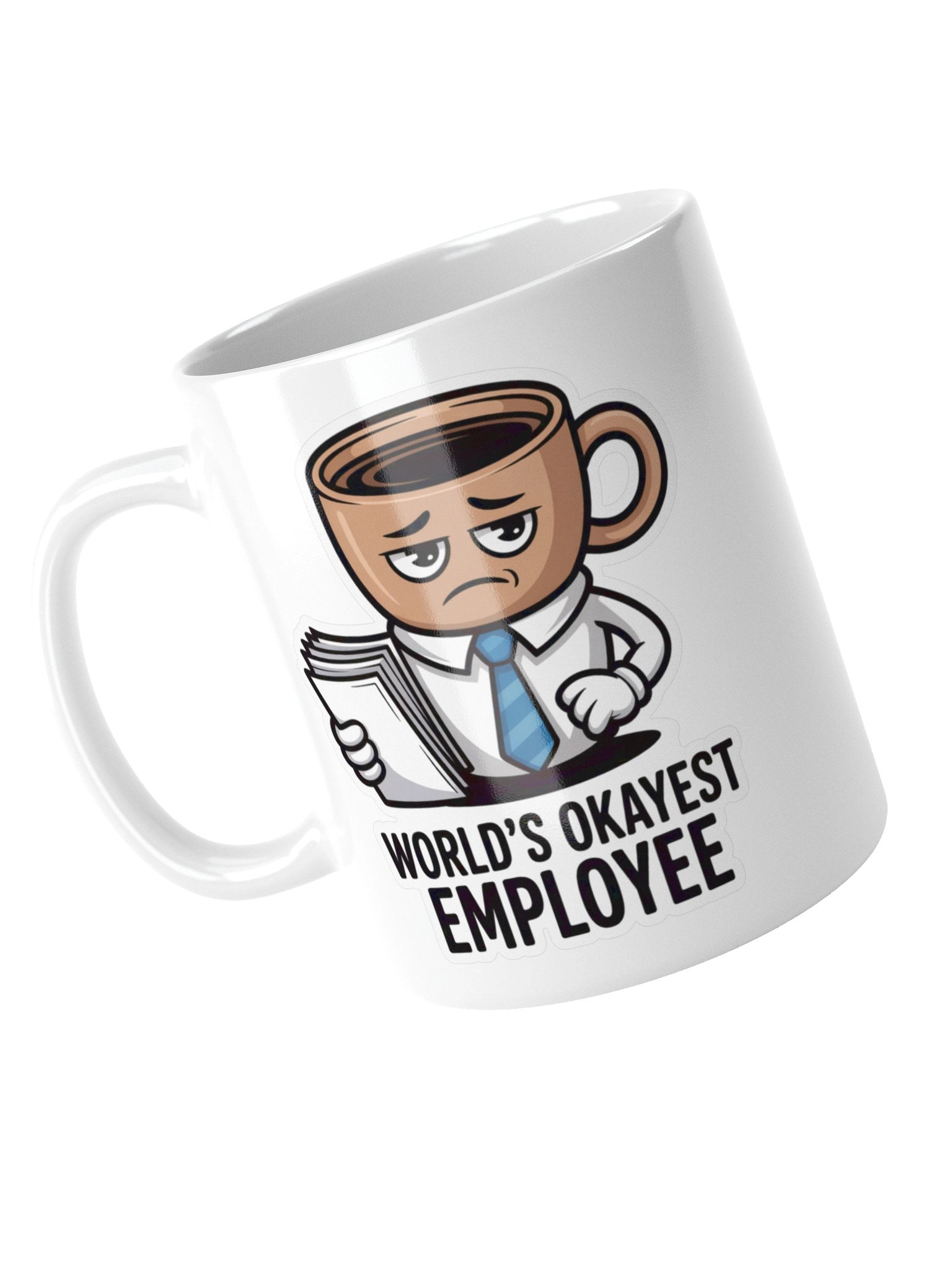 World’s Okayest Employee Funny Coffee Mug – Office Humor for Men product image (5)