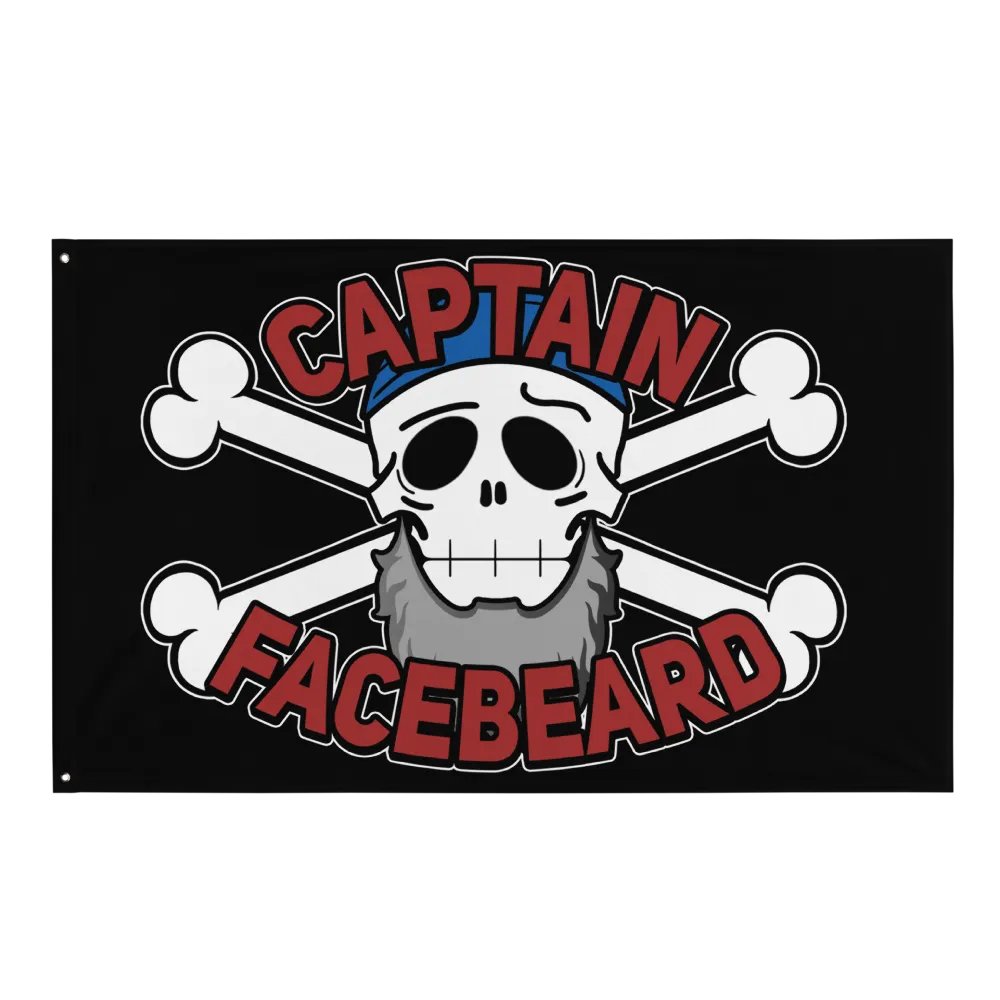 Skull X Bones Flag /w Text product image (1)