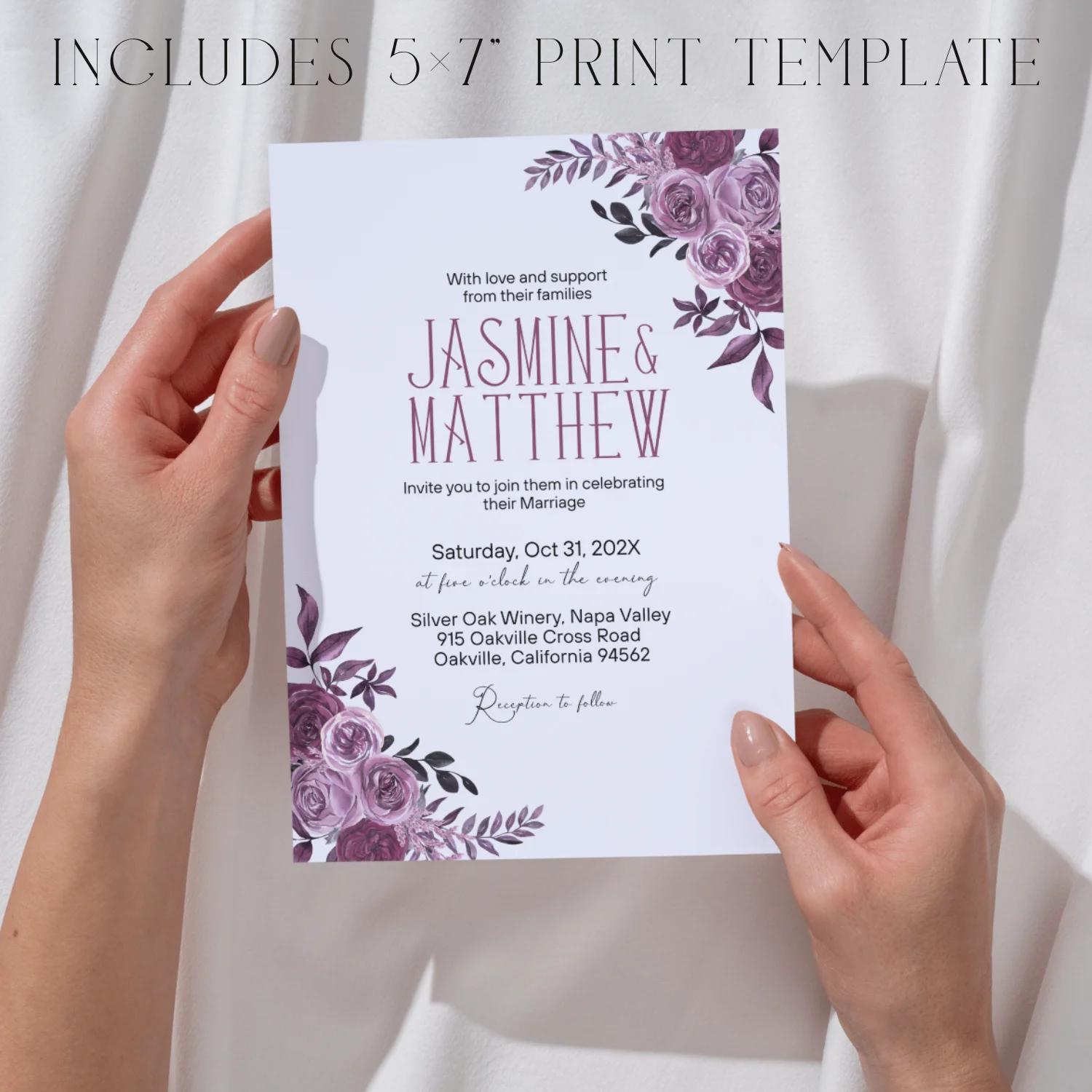 Midnight Bloom Wedding Website | Moody Floral Wedding Template | Editable Canva Website | RSVP Form | Fall Winery Candlelight Theme | Digital Invite product image (8)
