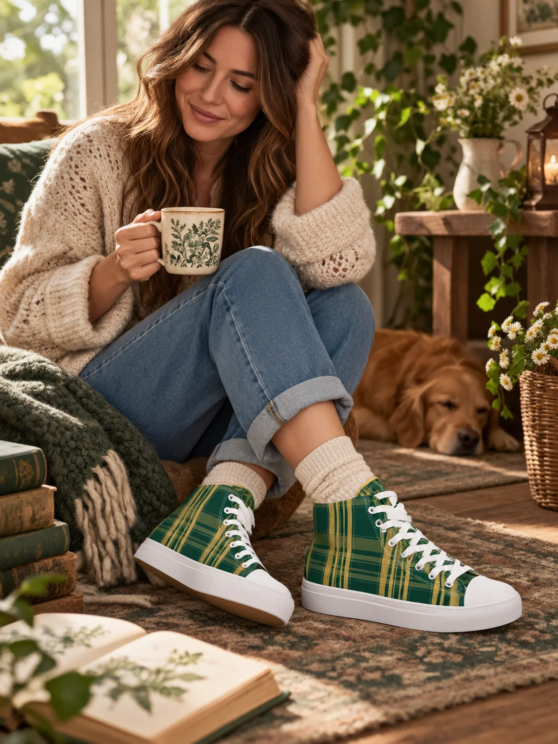 Gilded Reign Women’s High Top Canvas Shoes product image (2)