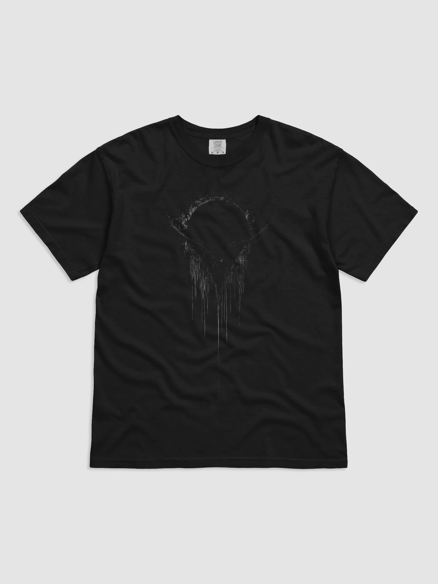 Dripping Black Moon Black Short Sleeve Graphic T-Shirt product image (1)