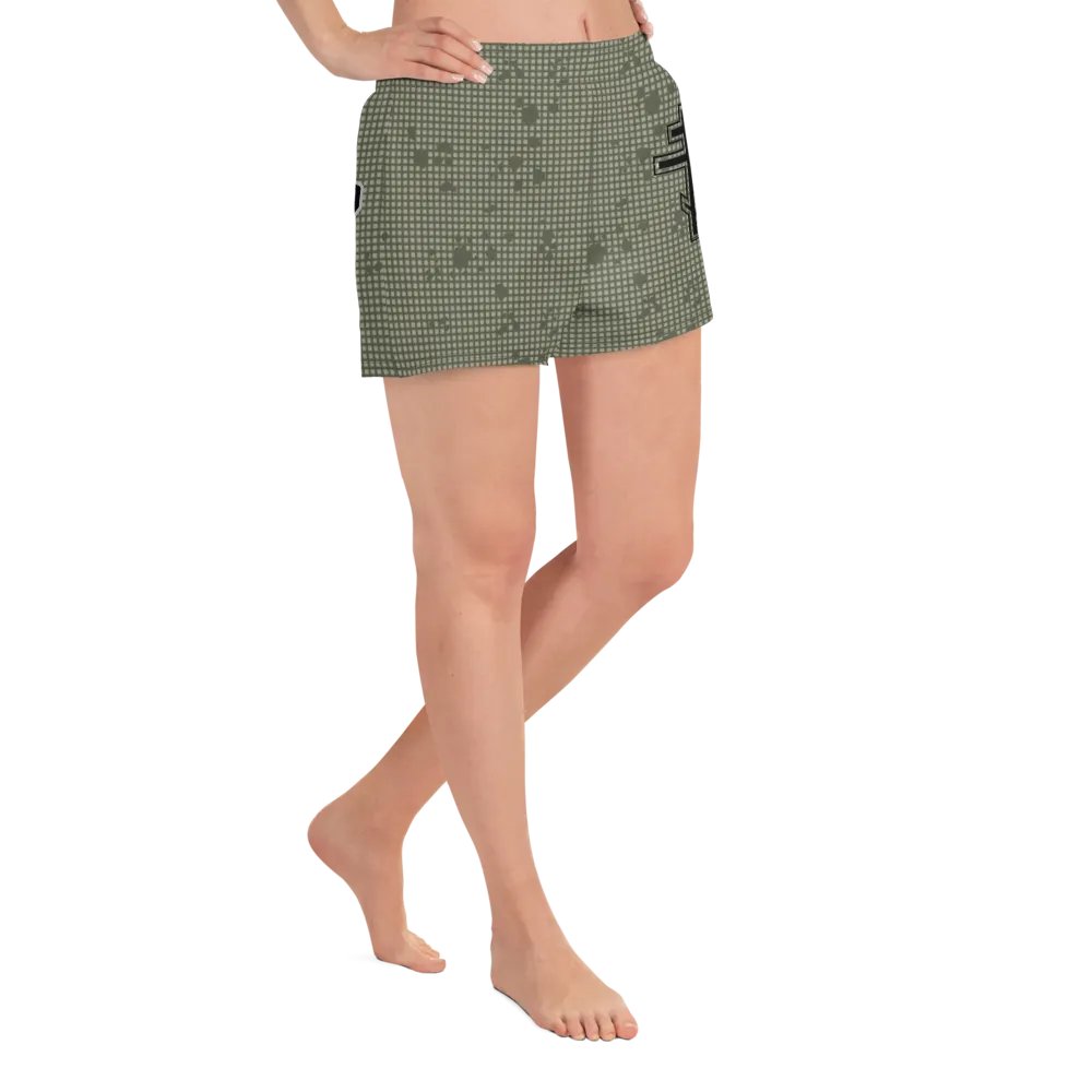 Faithful Camo: Proverb 3:25 Motion Women's Athletic Shorts - Desert Night Camo product image (10)