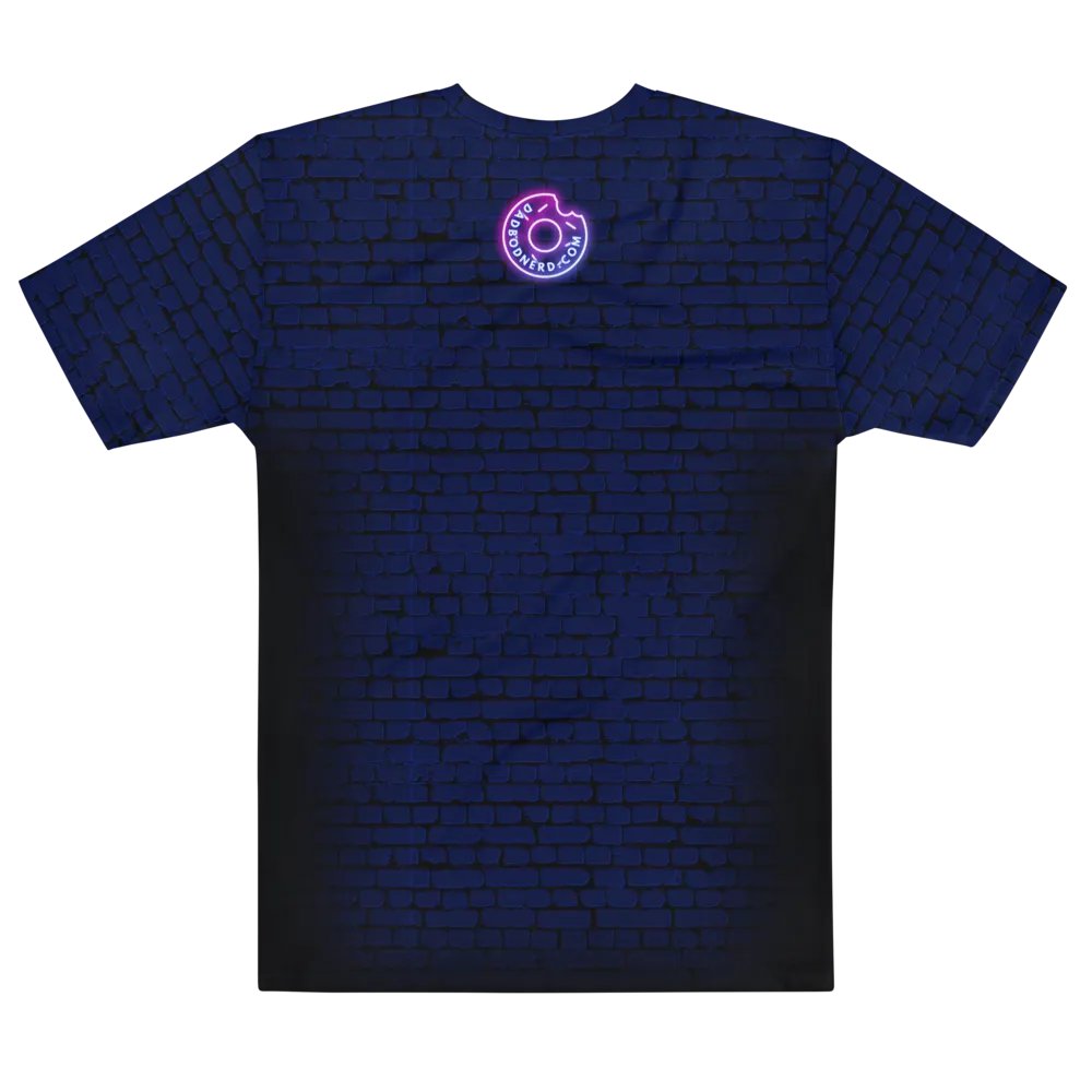DBN Neon Sign on Blue Bricks - All-Over T-Shirt | #MadeByMELO product image (5)