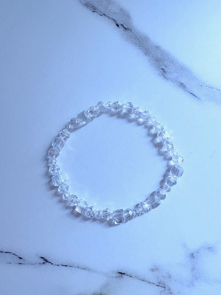 MFD-00162 | Handmade 7.5" Crystal Bead Stretch Bracelet | Coastal Charm Jewelry by Monique Faella Designs™ product image (1)