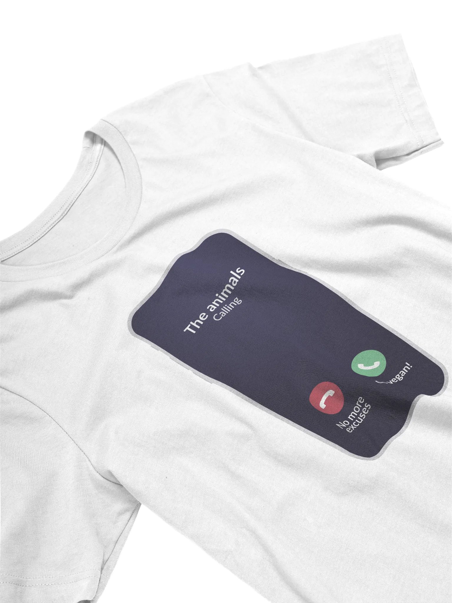 “The Animals Calling - Go Vegan” Unisex White T-Shirt product image (3)