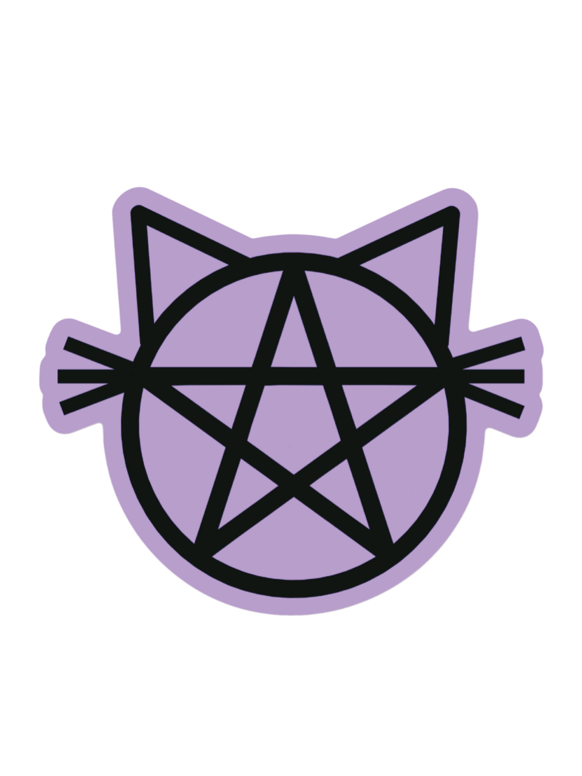 Pentacle of Purr-tection magnet (purple version) product image (1)