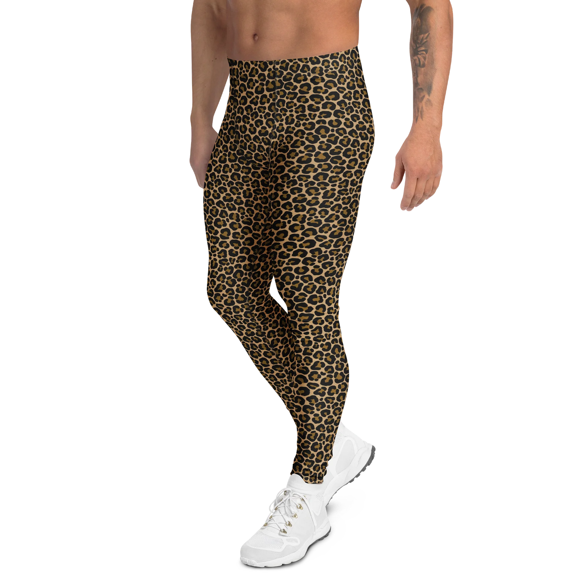 Comfortable Men's Leggings Bold Leopard Print product image (4)