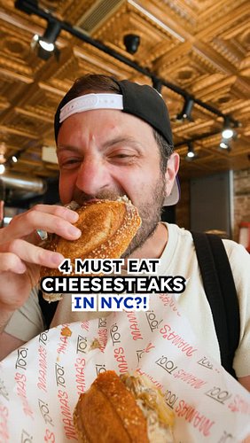 trying to save myself a 90 min drive to Philly! #cheesesteaks #nyc #phillycheesesteak 

I'm in NYC eating 4 of th best cheese...