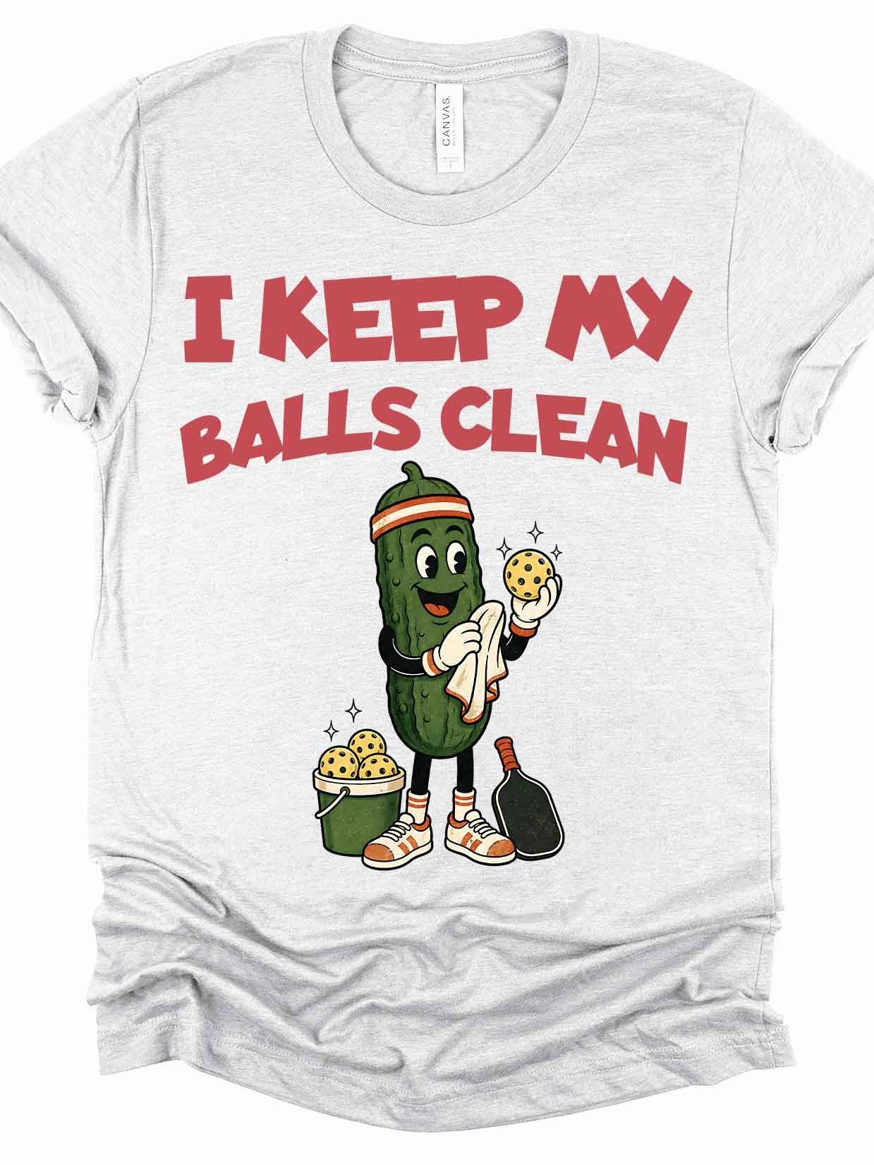 I Keep My Balls Clean Funny Pickleball T-Shirt product image (1)