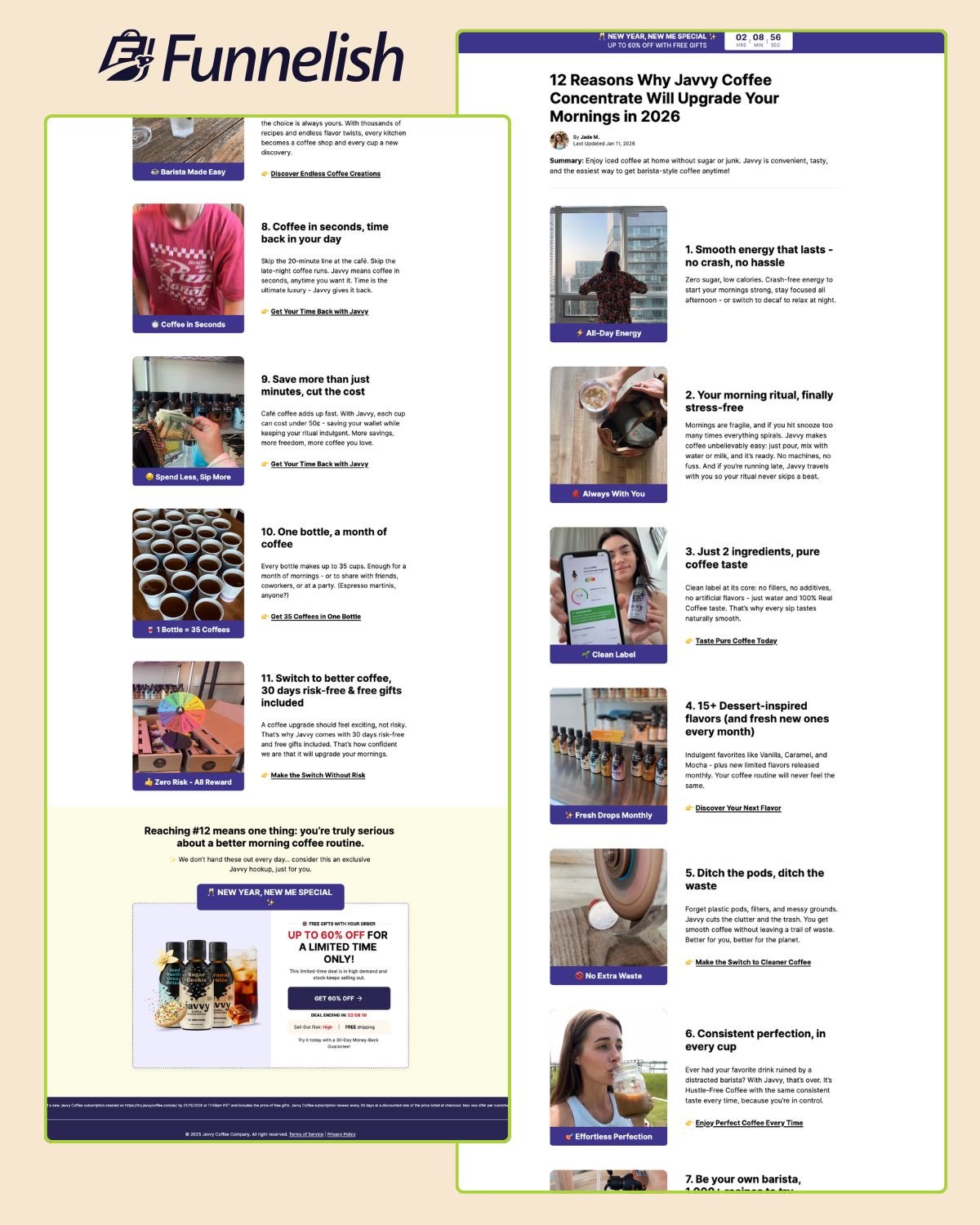 Javvycoffe Listicle Page | Funnelish Template product image (1)