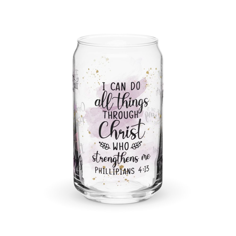 I Can Do All Things Through Christ Glass Tumbler product image (4)
